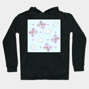 Little rat flies between clouds Hoodie